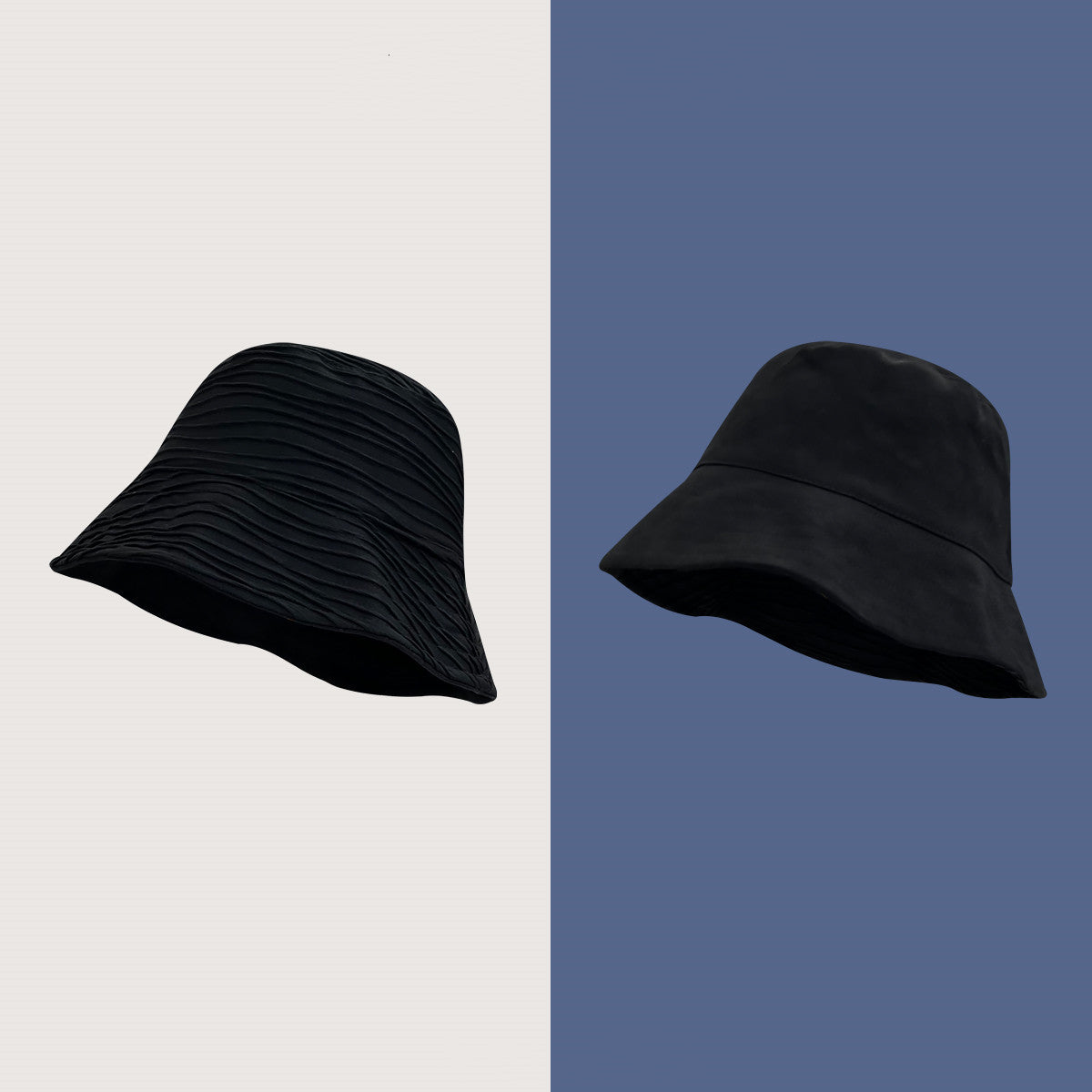 Designer Mens Bucket Hats | Unique Double-Sided Fashion Wave Pattern Sun Hat