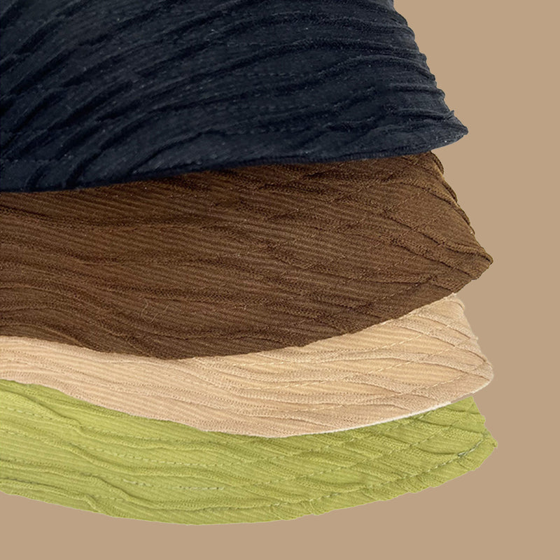 Designer Mens Bucket Hats | Unique Double-Sided Fashion Wave Pattern Sun Hat