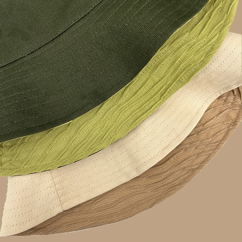 Designer Mens Bucket Hats | Unique Double-Sided Fashion Wave Pattern Sun Hat