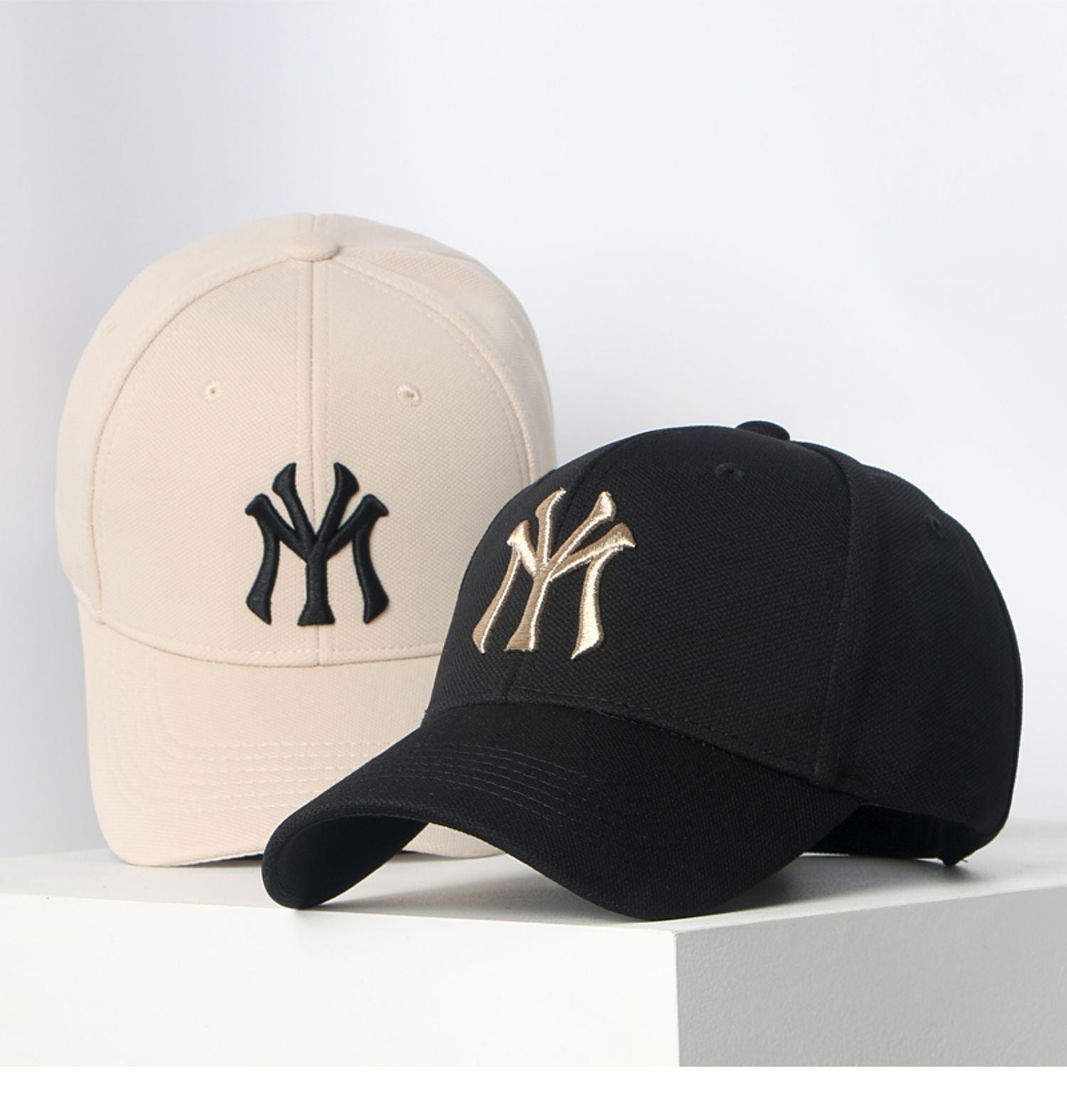 Embroidered Baseball Cap Blank Personalized Headwear Men Black Hat