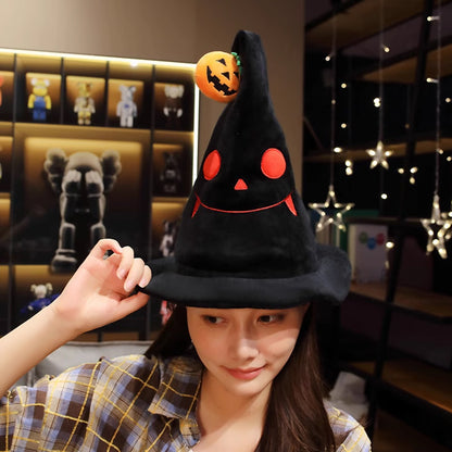 Funny Hat with Moving Light-Up Top Halloween Witch Costume Hat for Adults & Kids