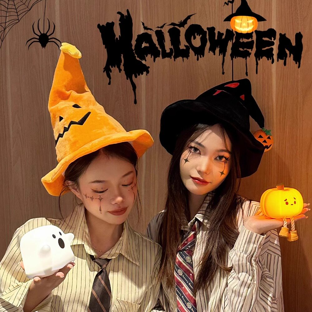 Funny Hat with Moving Light-Up Top Halloween Witch Costume Hat for Adults & Kids