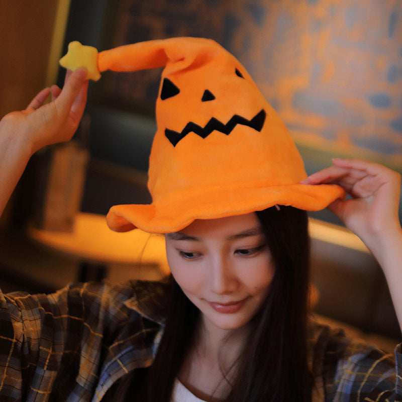 Funny Hat with Moving Light-Up Top Halloween Witch Costume Hat for Adults & Kids