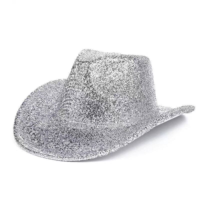 Gold Cowboy Hat Metallic Western Party Hat for Men & Women