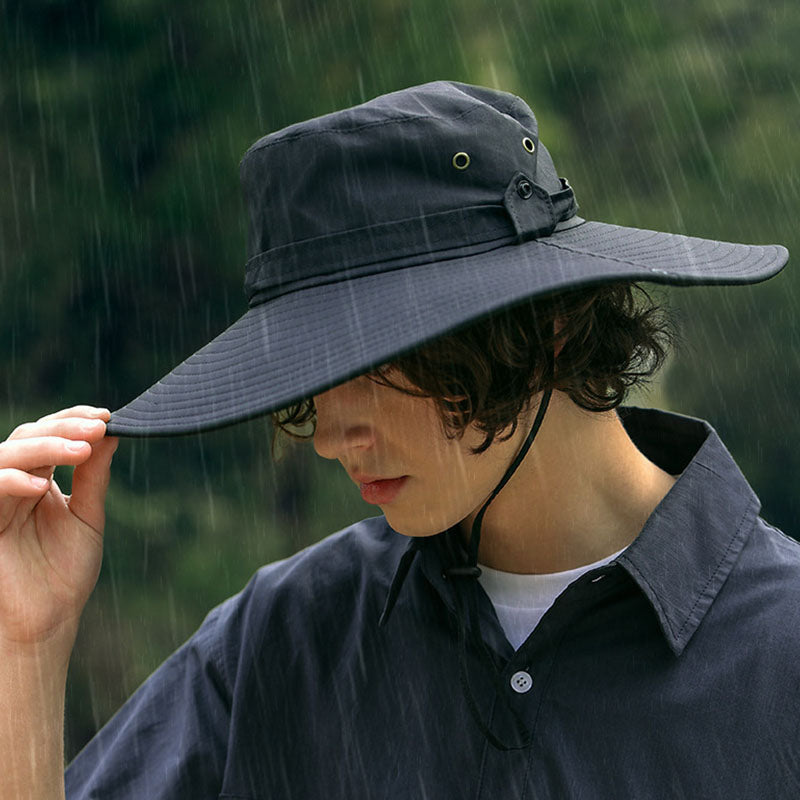 Large Brim Bucket Hat Waterproof – Unisex Fishing Hiking Hat, Wide Brim Outdoor Sun Hat for Women, Breathable Quick-Dry UV Protection