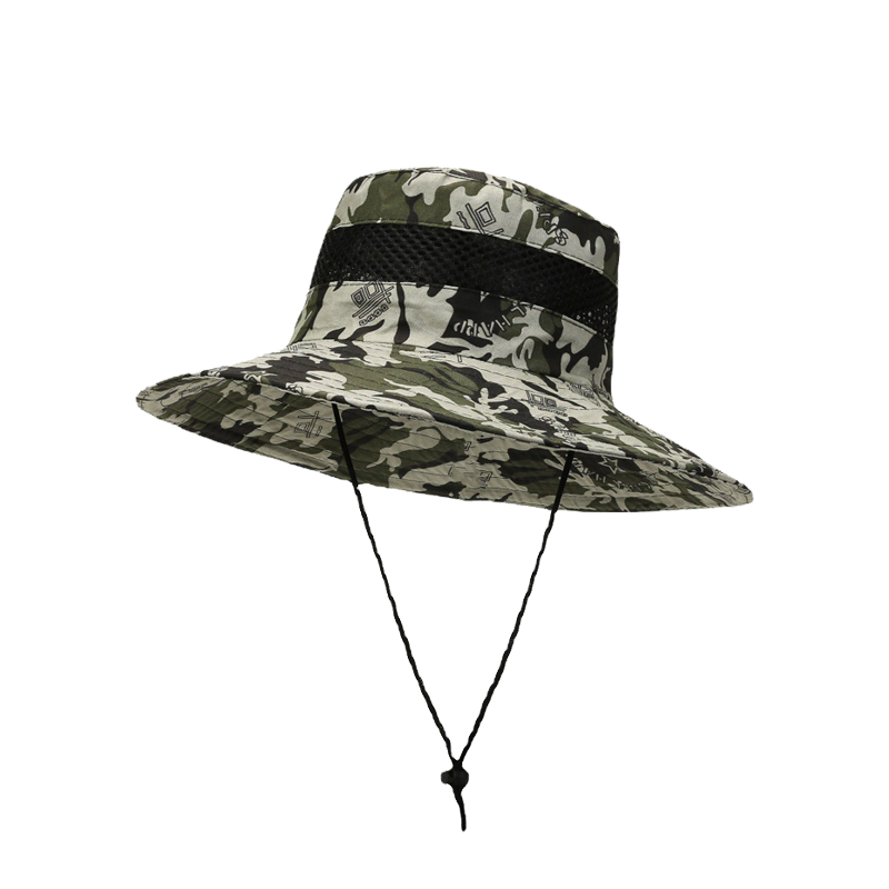 Men’s Camo Bucket Hat – Camouflage Outdoor Sun Hat for Hiking & Fishing, UV Protection