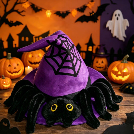Novelty Hats Electric Spider Hat with Moving Top, Singing Halloween Costume