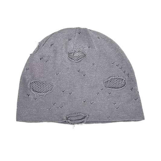 Distressed Beanie Vintage Knit Winter Hat Casual Street Style