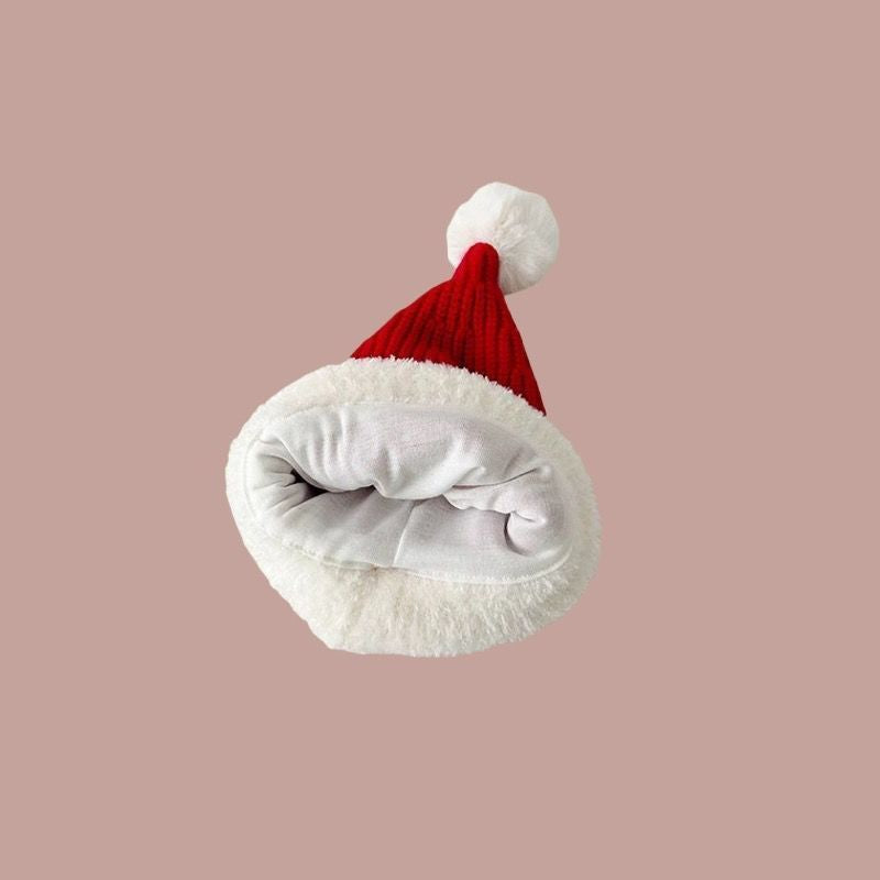 Baby Infant Santa Hat Knitted Toddler Christmas Beanie Winter Warm Red Cap