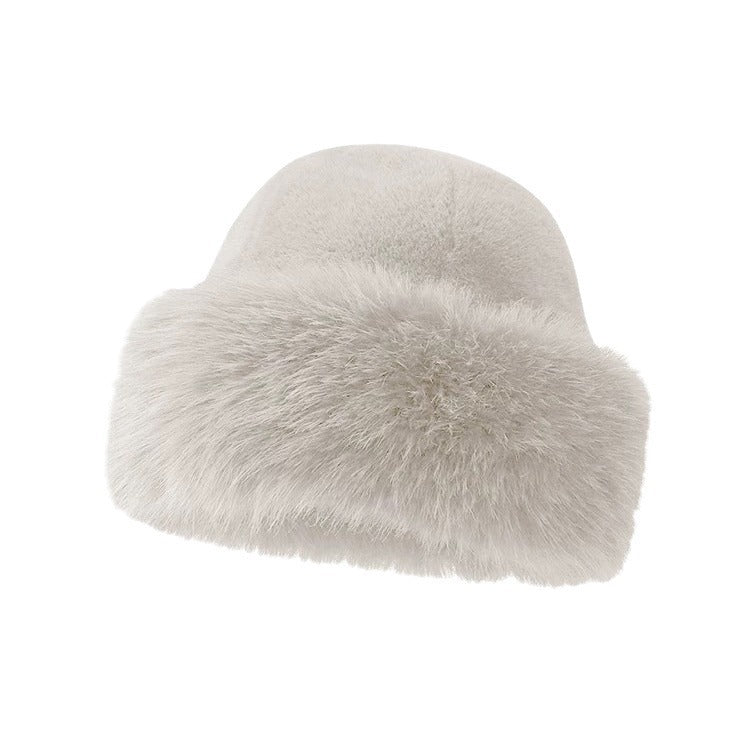 Faux Fur Bucket Hat – Cozy Winter Hat in Black, White, Beige, Gray & Brown