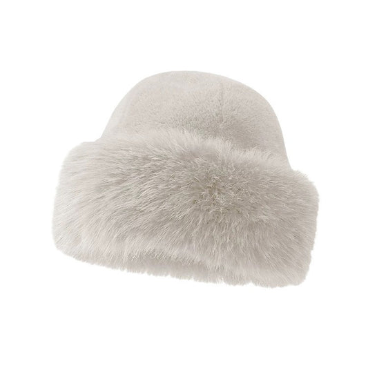 Faux Fur Bucket Hat – Cozy Winter Hat in Black, White, Beige, Gray & Brown