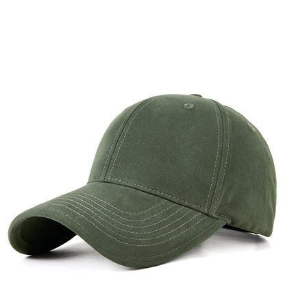 Green Baseball Cap Distressed Cotton Hat Large Size Sunscreen Washable for Women and Men