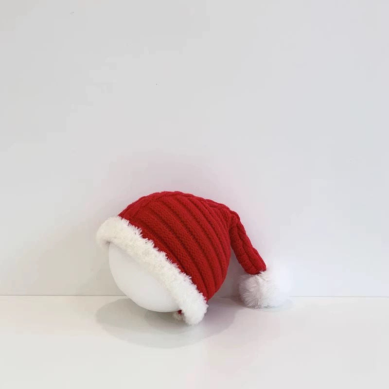 Baby Infant Santa Hat Knitted Toddler Christmas Beanie Winter Warm Red Cap