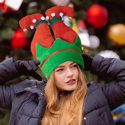 Funny Personalized Santa Hat Weird Claus Creative Red Leg Party Cap