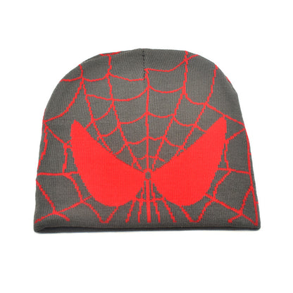 Spiderman Beanie Spider Web Knit Hat Spider Man Style Cap for Men