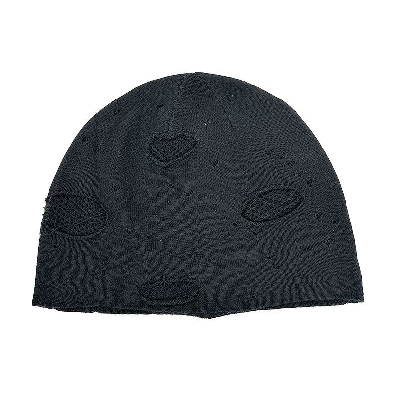 Distressed Beanie Vintage Knit Winter Hat Casual Street Style
