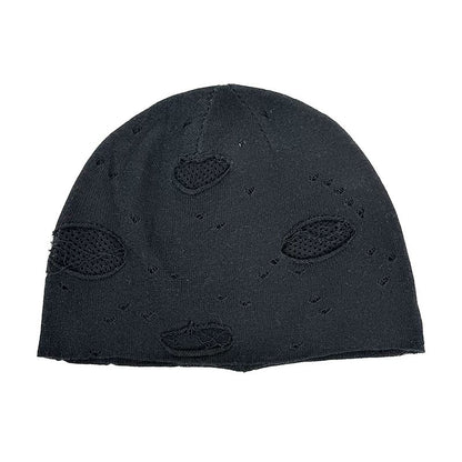 Distressed Beanie Vintage Knit Winter Hat Casual Street Style
