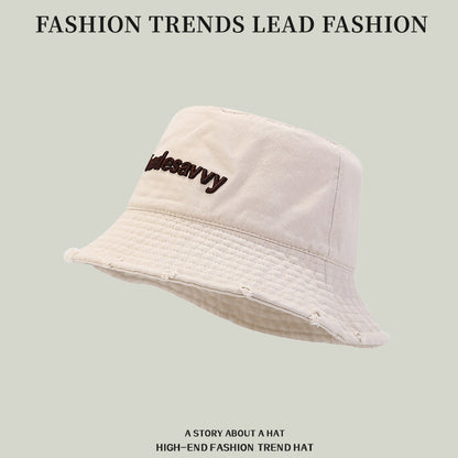 Off-White Embroidered Bucket Hat – Customizable Cotton Sun Hat for Men & Women