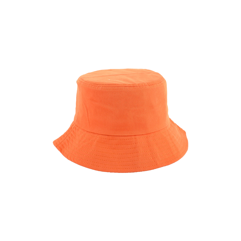 Orange Bucket Hat Solid Color Summer Sun Cap for Women UV Protection Outdoor