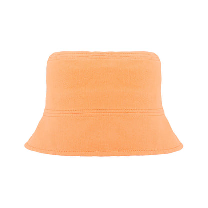 Orange Bucket Hat Solid Color Summer Sun Cap for Women UV Protection Outdoor