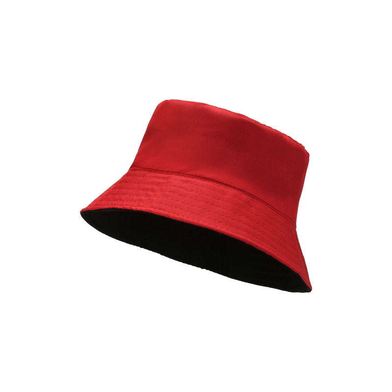 Red & Black Bucket Hat for Men – Stylish Two-Tone Foldable Sun Hat Women
