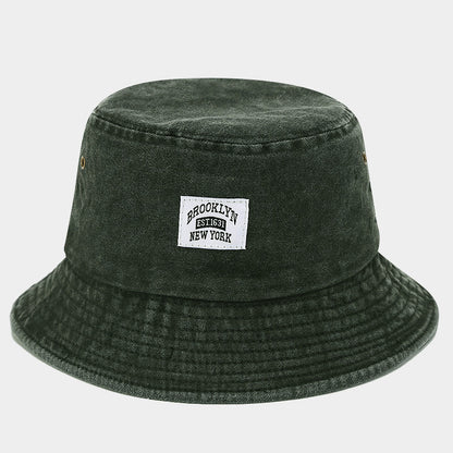 Retro Vintage Bucket Hat – Washed Denim Foldable Unisex Hat in Multiple Colors