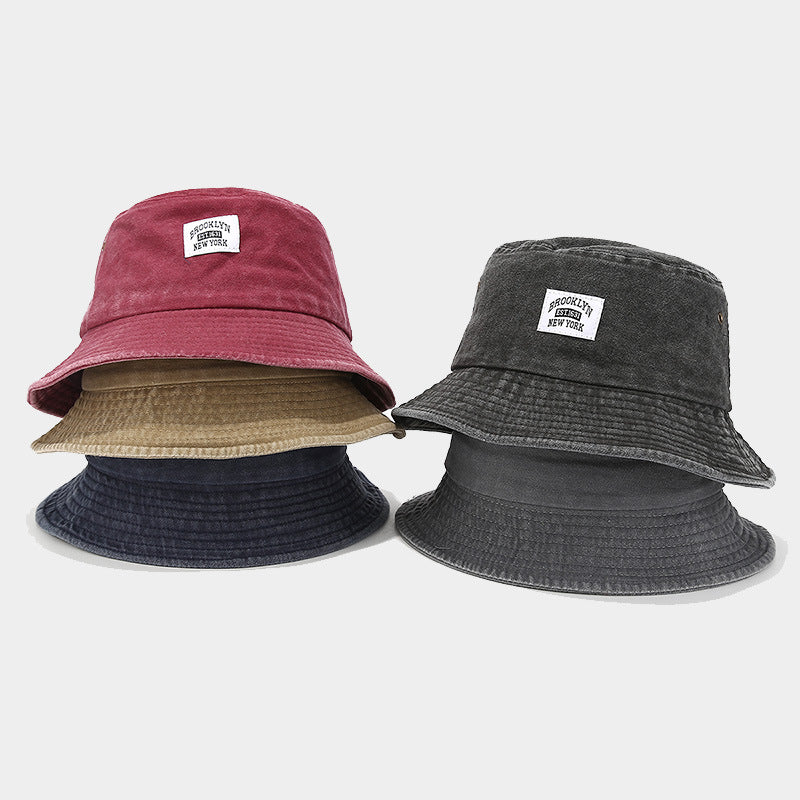 Retro Vintage Bucket Hat – Washed Denim Foldable Unisex Hat in Multiple Colors