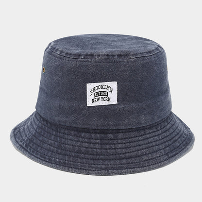 Retro Vintage Bucket Hat – Washed Denim Foldable Unisex Hat in Multiple Colors