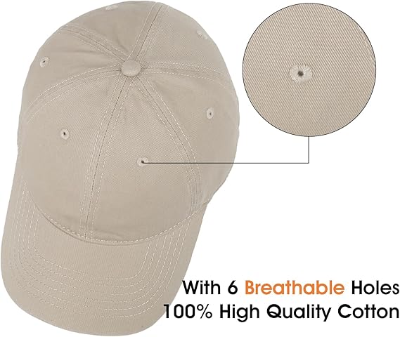 Short Visor Baseball Cap for Men Cotton Adjustable Solid Hat for Short Hair