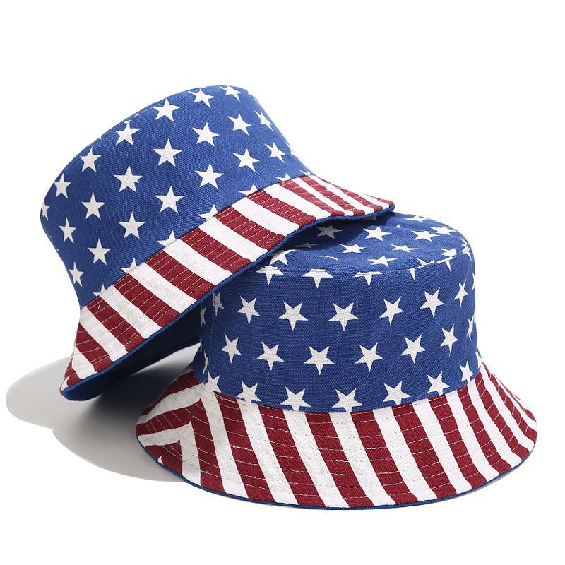 USA Bucket Hat American Flag Double Sided Sun Hat  Team USA Fashion Cap