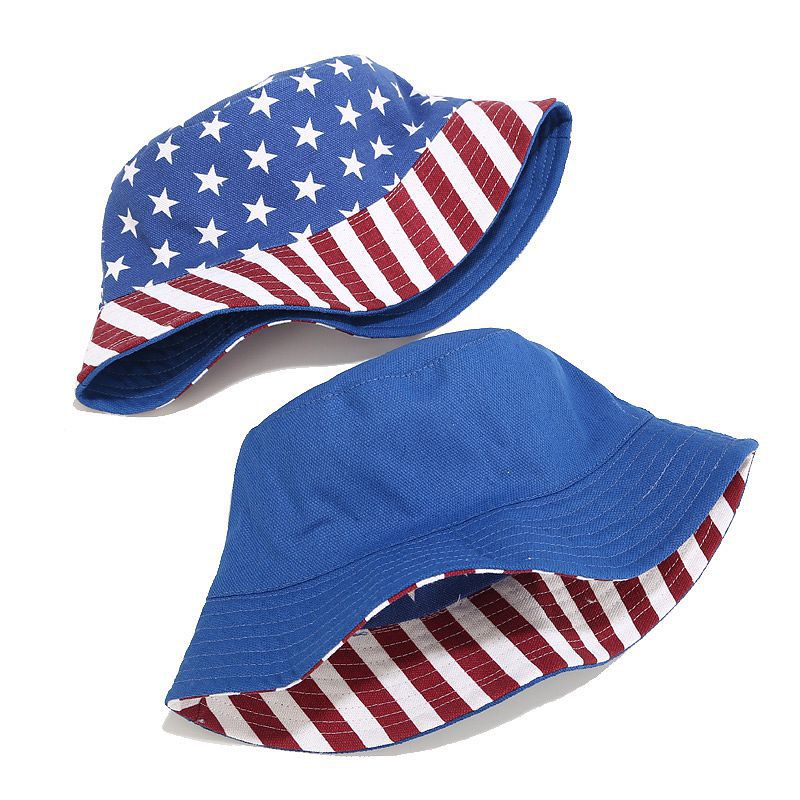 USA Bucket Hat American Flag Double Sided Sun Hat  Team USA Fashion Cap
