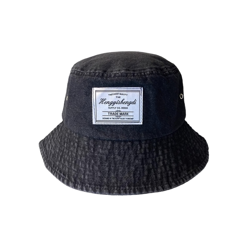 Vintage 80s 90s Denim Bucket Hat - Retro Cowboy Fisherman Cap Unisex Sun Hat