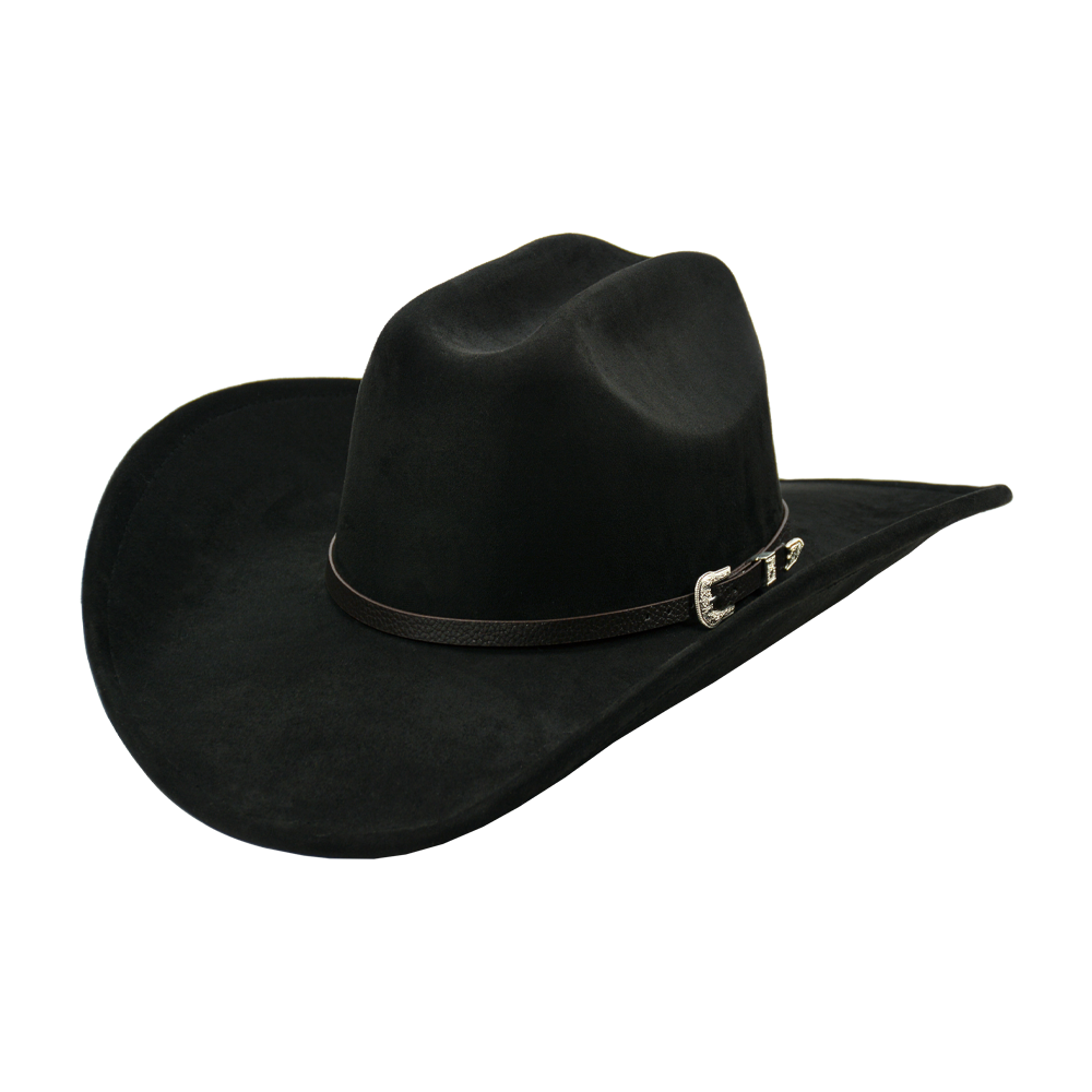 White Cowboy Hat with Wide Brim, Upturned Edge & Adjustable Western Style
