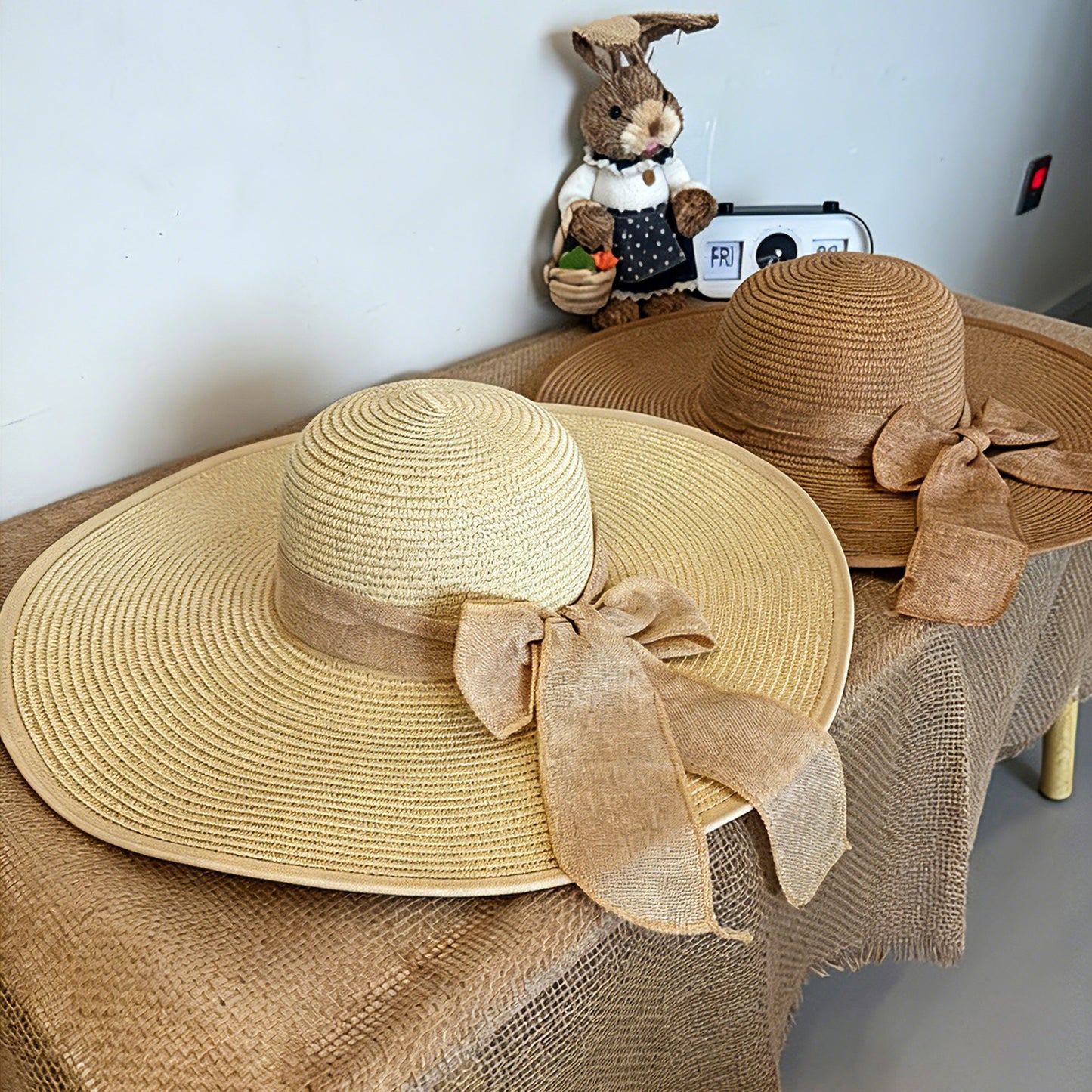 Wide Brim Straw Hat Womens Beach Sun Hat Vacation Style for Women