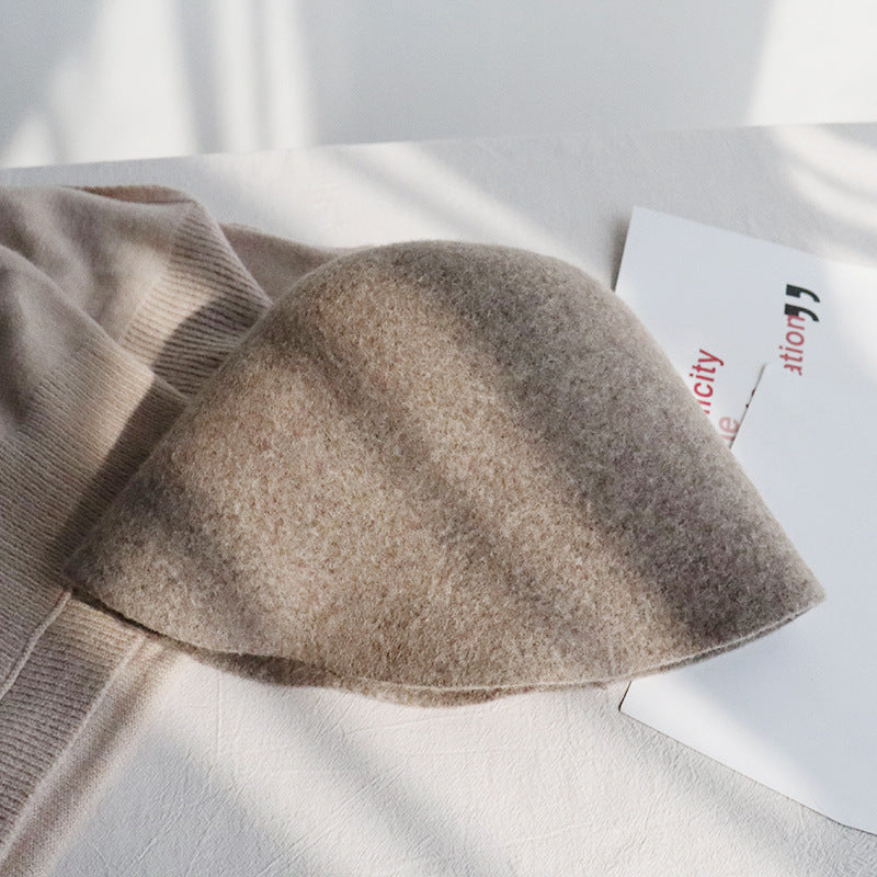 Wool Bucket Hat Womens Fleece Shearling Style | Suede Fisherman Cap Satin Lined