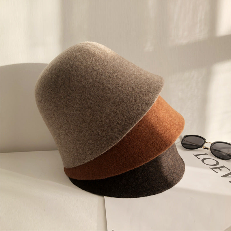 Wool Bucket Hat Womens Fleece Shearling Style | Suede Fisherman Cap Satin Lined