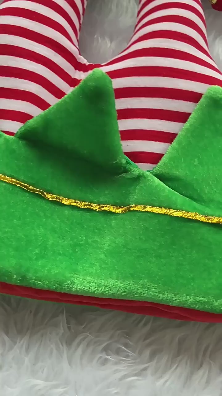 Funny Personalized Santa Hat Weird Claus Creative Red Leg Party Cap