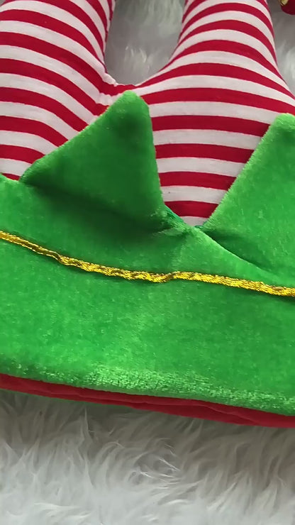 Funny Personalized Santa Hat Weird Claus Creative Red Leg Party Cap