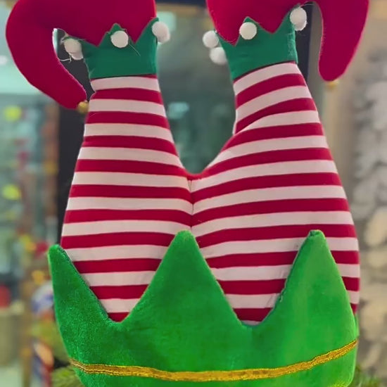 Funny Personalized Santa Hat Weird Claus Creative Red Leg Party Cap